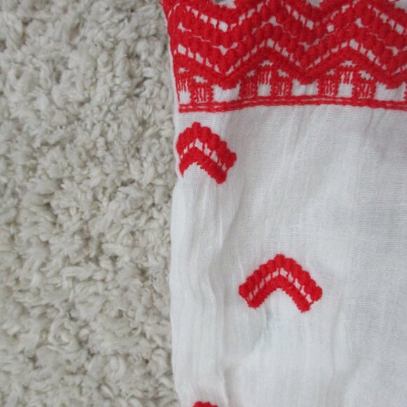 ASOS Embroidered Smock Top white size 4 sheer - Picture 13 of 16